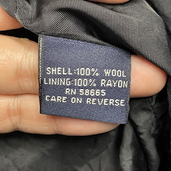 Men’s Faconnable Lightweight Wool Jacket Size Large Classic Black - Picture 4 of 7